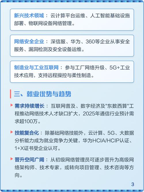 网络技术专业就业岗位与行业解析